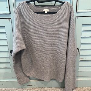 Hem & Thread Gray Ribbed Sweater